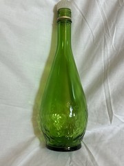 Vintage 1970s Gallo Flavor Guard Glass 4/5 Qt Green Wine Bottle Grapes