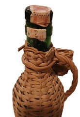 BasketWrapped WineBottle, Demijohn, Mid Century. FreeWickerSachet Incl.