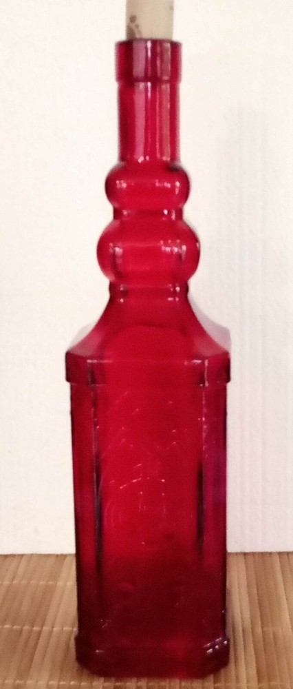 VTG Decorative Accent/Wine Bottle-Unbranded-Red