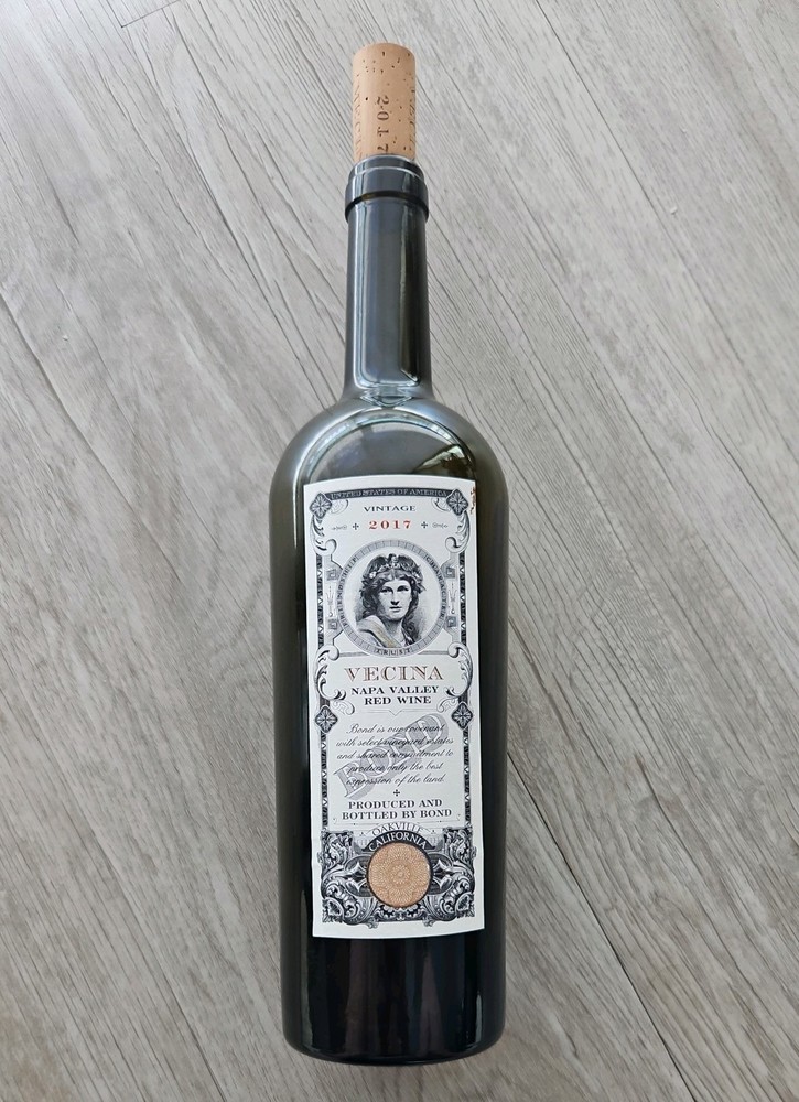 Bond Wine Vecina 2017 St. Empty bottle w cork Eden Napa Valley Collectible 750ml