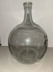 Antique French Blown Glass Gallon MERLOT Bottle Wine Large 13” See Discription