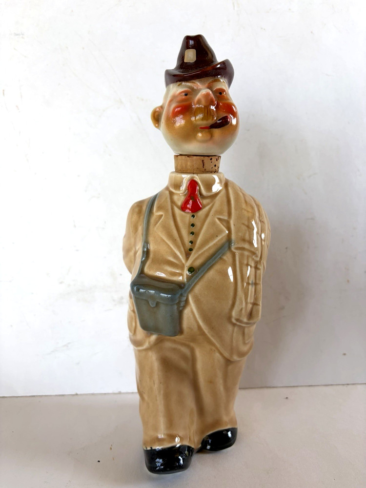 Whimiscal Character WINE BOTTLE Man/Umbrella