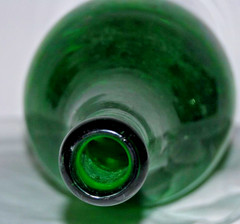 Vintage 14.5&Prime; Emerald Green Glass Bottle Large Magnum Wine Cider Blob Top Decor