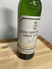 CHateau Pichon Longueville Comtesse De Lalande 1989 Empty Bottle No Cork