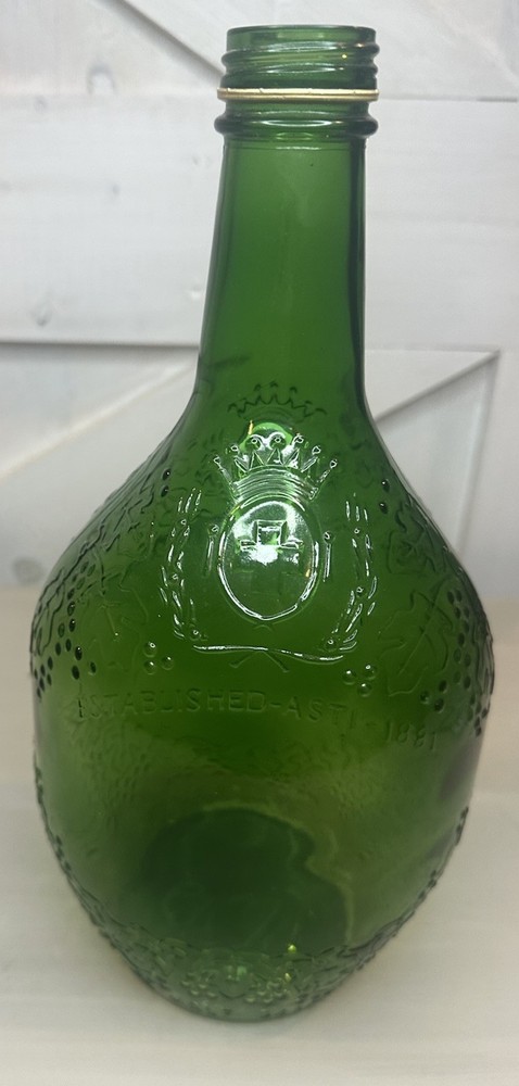 Vtg United Vintner&rsquo;s 4555 Half Gallon Green Glass Bottle Established-Asti-1881 1