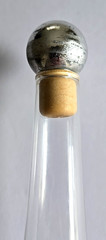 Grappa Alexander Aqva Di Vita Hand Blown Glass Grapes Empty Wine Bottle Italy