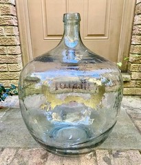 Exceptionally Large Vintage French Merlot Demijohn Wine Bottle!