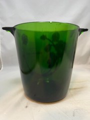 Perrier Jouet Champagne Bucket with Pair Glasses and empty Champagne Bottle 1975