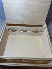 Fairchild Napa Valley Empty Wood Wine Box with Dividers 12” by 13” Storage