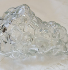 Vintage Grapes Bunch Glass Bottle Made in France *Empty* Original Twist Lid