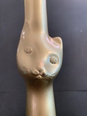 Happy Cat Shaped Mosel Riesling Gold Wine Bottle Decanter Collectible Vase 2017