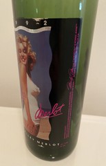 SEXY Swimsuit Marilyn Monroe 1992 Merlot Wine Bottle EMPTY Napa Valley