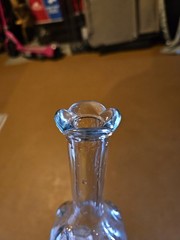 Unique 1957 Clear Wine Bottle/Decanter w 11 Raised Dimpled Circles, 24oz., NICE!