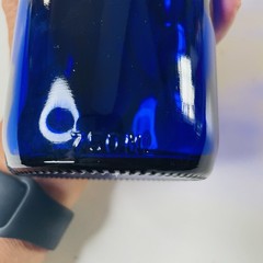 Vintage John Harvey Cobalt Blue Glass Wine Bottle From Spain