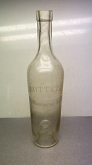 Antique Vintage French Glass Wine Bottle Etched J. Mottet & Co