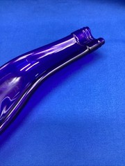 Melted Slumped Wine Bottle – Blue