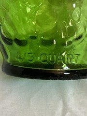Vintage 1970s Gallo Flavor Guard Glass 4/5 Qt Green Wine Bottle Grapes