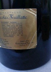Glass Empty Tall French Wine Brut Champagne Bottle 3000 ML Display Feuillatte
