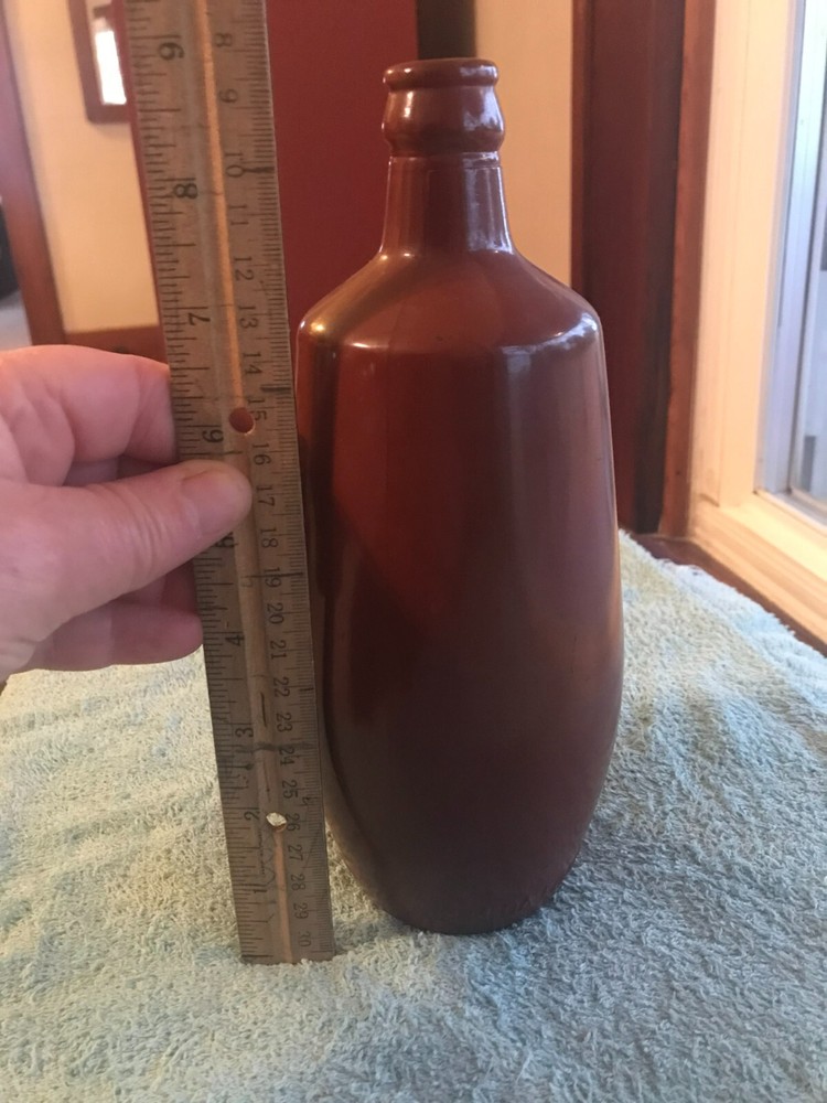 antique painted glass bottle J.M.DA Fonseca sucrs
