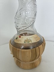 Vintage Italian Wine Bottle Bottarc Twisted Glass Neck Empty 16”
