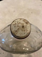 Vintage One Half Gallon Owens-Illinois Clear Glass Wine Embossed Quality Control