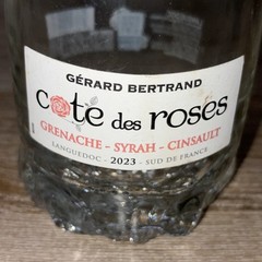 EMPTY 2023 Cote Des Roses Clear Glass Wine Bottle with Pink Stopper 13&Prime; Tall