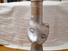 Vtg 2002 Happy Cat Silver Moselland Rheinhessen Riesling Glass Wine Bottle