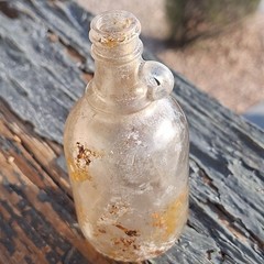 Vtg Franzia Mini Wine Bottle Jug w/ Handle 3/16 Pint Size