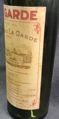 1952 Wine Bottle Tax Stamp Julius Wile Chateau La Garde Claret Louis Eschenauer