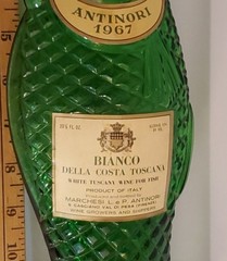 Italy-Green Fish Wine Bottle Antinori 1967 Bianco 13½ » EXC+