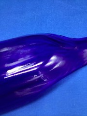 Melted Slumped Wine Bottle – Blue