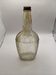 Vintage Bardenheier’s Embossed Clear Glass Bottle 4/5 Quart
