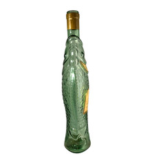 Vintage 1979 Antinori Italy Wine Bottle Green Fish 13” Decanter with label