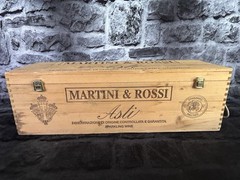 24 Inch Display Bottle W/ Crate Martini Asti Spumante Rossi Champagne Empty NOS
