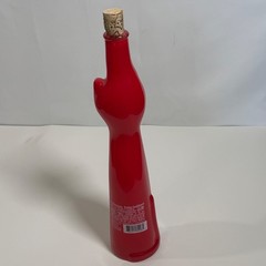 Fire RED Happy Cat Rheinhessen. Riesling Qualitätswein Wine Bottle EMPTY