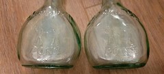 Almaden Pony – 6&Prime; Vintage Green Bottles – Set of 2