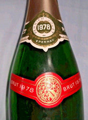 Vtg Perrier Jouet 1978 Brut Champagne green glass 750 mL wine bottle (EMPTY)