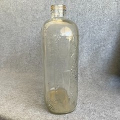 Vintage 1/2 Gallon Embossed Glass Wine Bottle – Good Condition