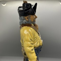Casa Vento Figural Wine Bottle Made in Italy Collectors Item 82 Stickered Pirate
