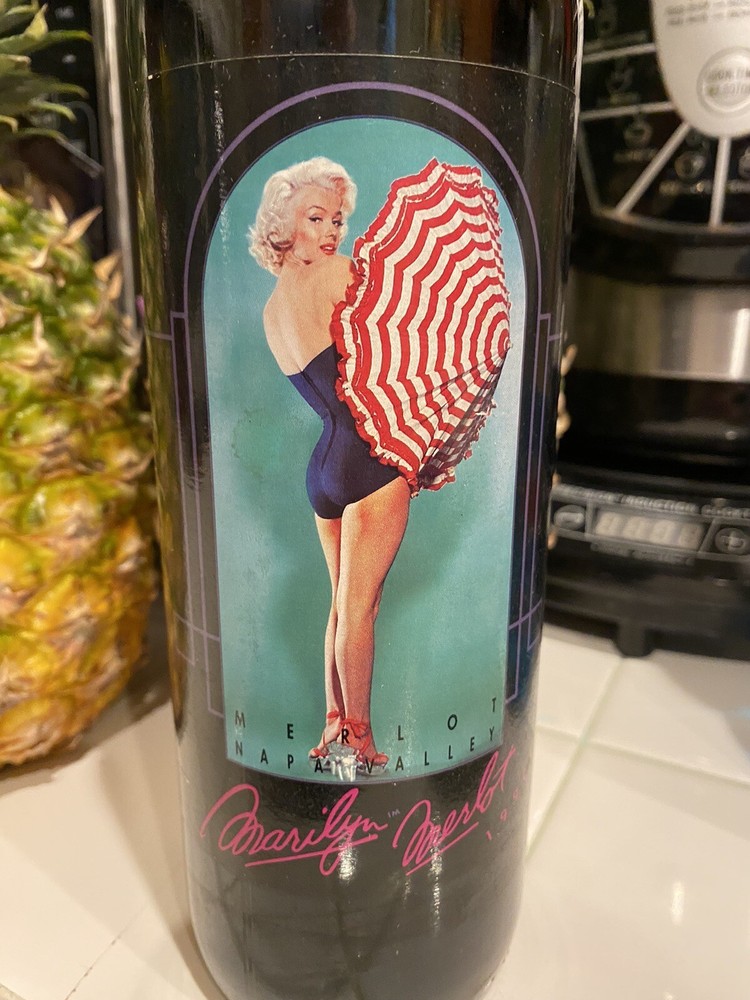marilyn monroe wine bottle 1990 Empty Bottle