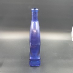 Vintage Cobalt Blue Moon Face Riesling Bottle Empty .5L Man In Moon Bottle