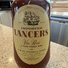 VINTAGE Lancers Imported Lancers Vin Rose Wine Bottle Product of Portugal Empty