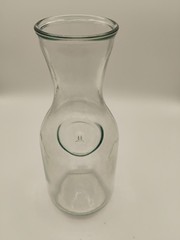 VTG Paul Masson Since 1852 Clear Glass Wine Carafe Bottles, Containers Lot Of 2