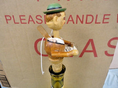 Antique italian wine cork carving Optician Optometrist #2 nice!