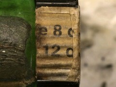 Vintage Dark Emerald Green Liquor Wine Bottle Dimpled Slumped Rare Janeiro Porta