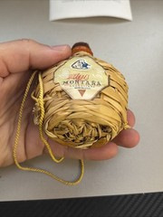 VTG Montana BOTTLE EMPTY w Cap & RATTAN WRAP