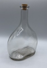 Vintage Handblown Oregon Glass Kidney Form Bottle Liquor 8.5” x 6” x 3”