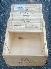JARVIS FINCH HOLLOW CHARDONNAY WINE NAPA VALLEY EMPTY WOOD BOX W/LID 14X12.5X8.5
