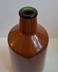 JM Da Fonseca Azeitao Portugal LANCERS Rust Brown Painted Glass 9&Prime; Wine Bottle