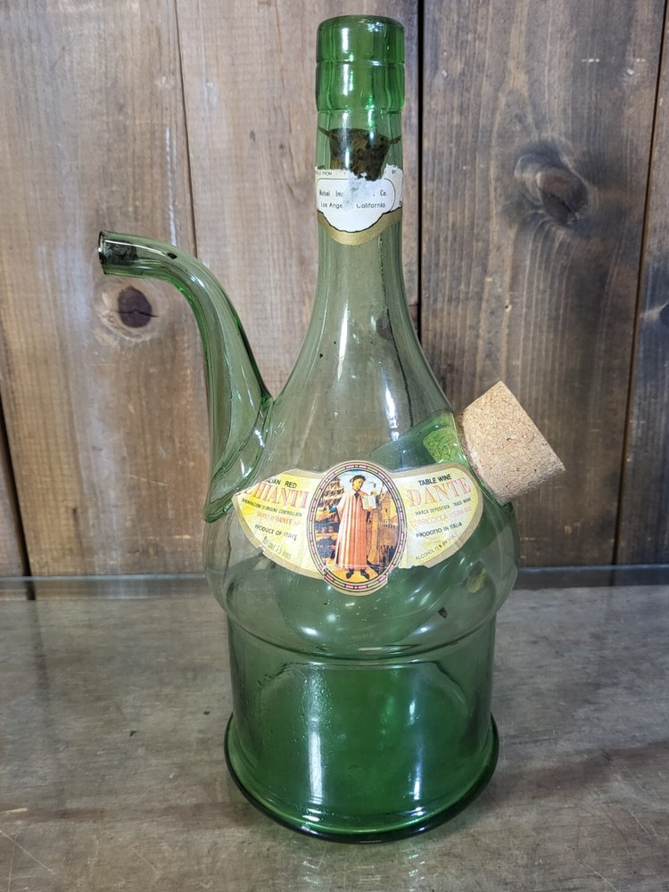 Vintage Chianti Bottle Spout & Ice Pocket Dante Tuscana Italy